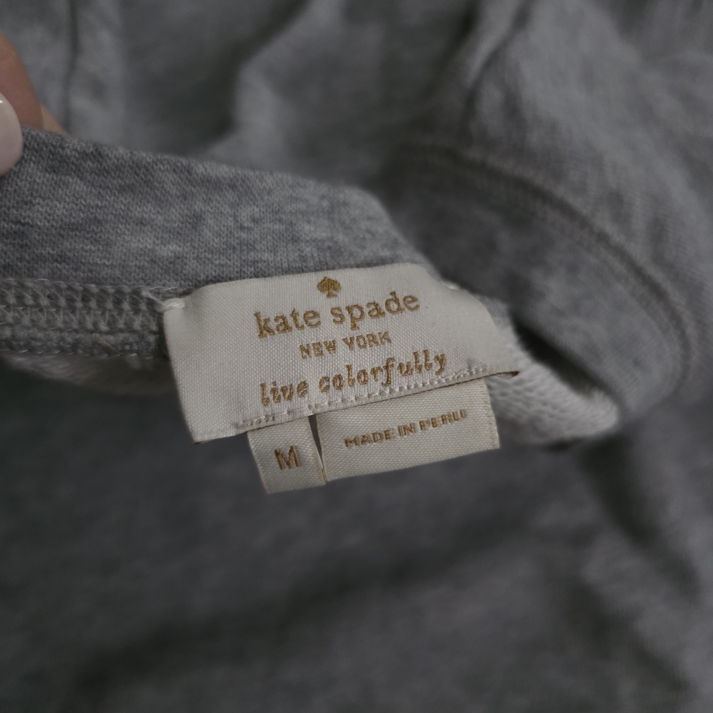 Kate Spade Gray 'The Cat's Meow' Sweatshirt - Picture 3 of 3
